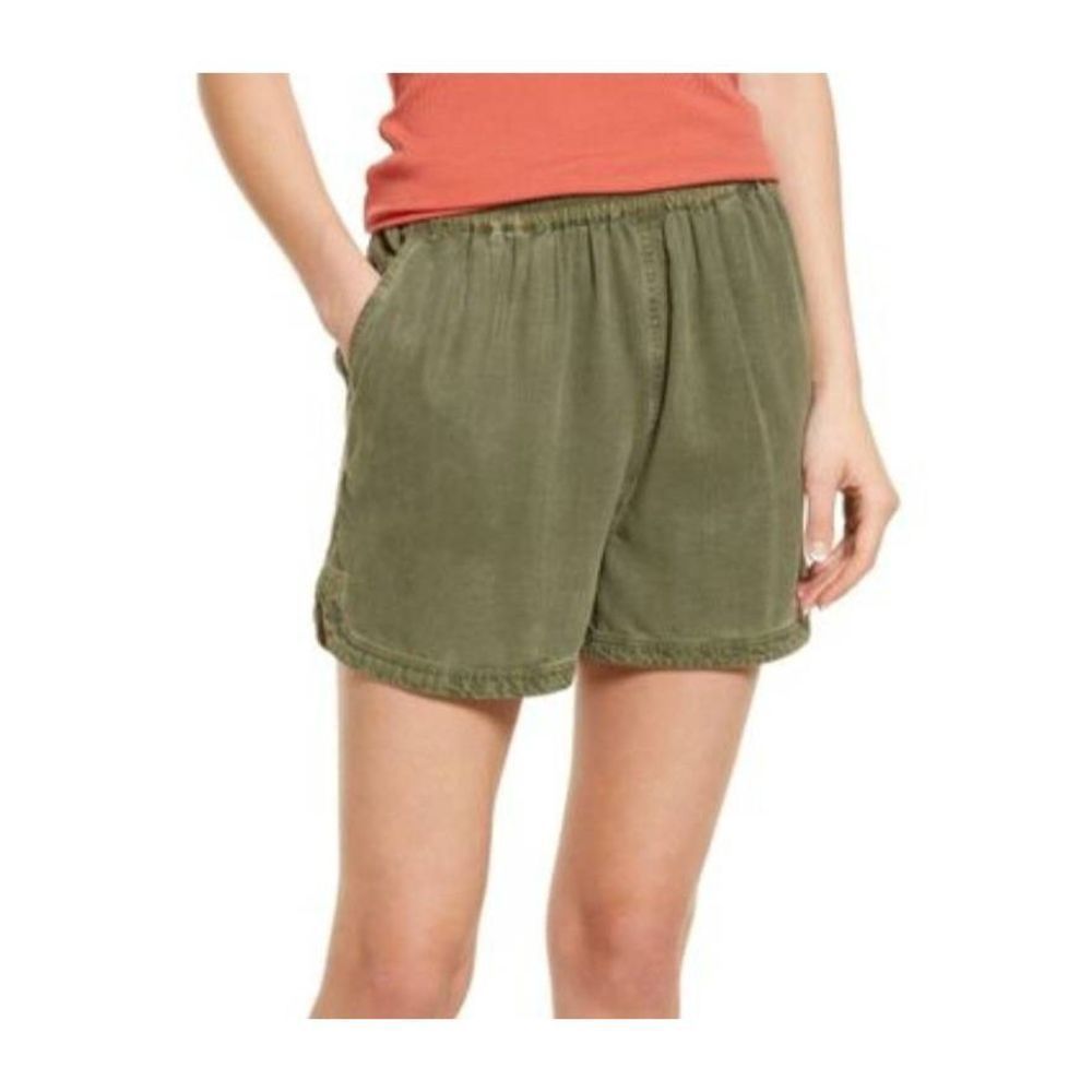 Treasure & Bond Green Pigment Washed Shorts